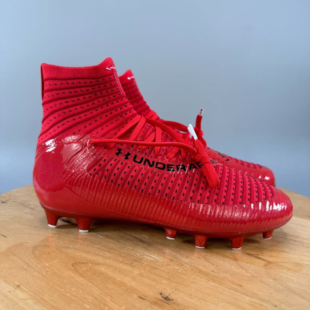 Under Armour Highlight 2 MC Men’s Size 8.5 Knit‎ Football Cleats 3027304-600 Red